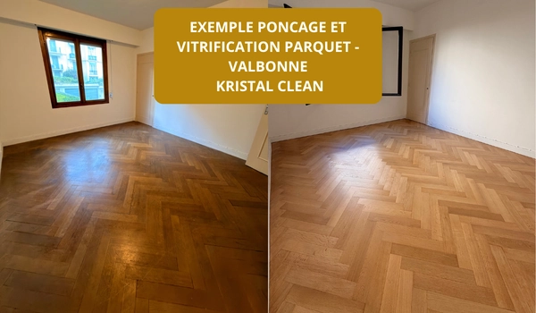 poncage et vitrification parquet VALBONNE