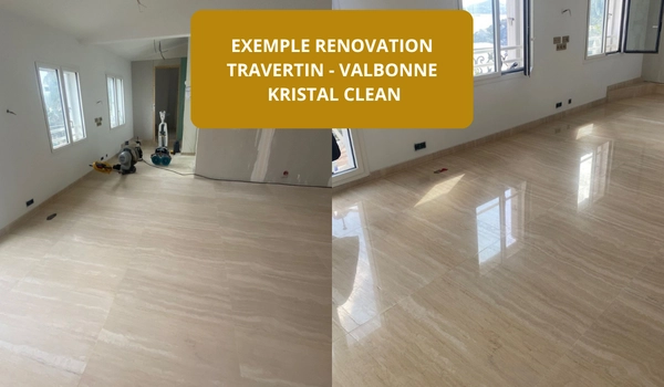 renovation travertin VALBONNE